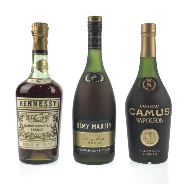 3本 REMY MARTIN CAMUS Hennessy コニャック - ウイスキー