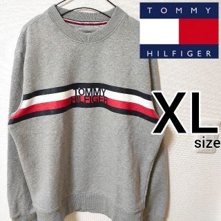 トミーヒルフィガー(TOMMY HILFIGER)のトミーヒルフィガー 灰色 スウェットトレーナー メンズ XL グレー 裏起毛(スウェット)