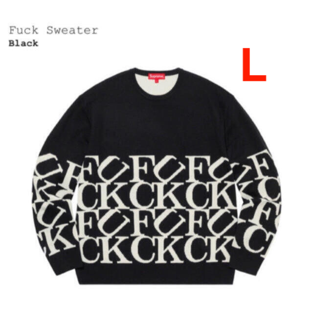 【L】 Supreme Fuck Sweater black 黒メンズ