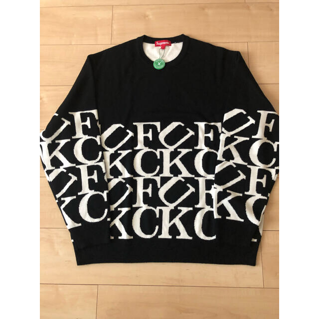 supreme fuck sweater 即発送可 L 新品未使用 black