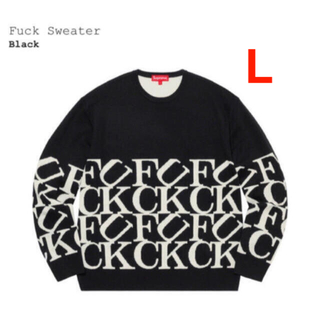シュプリーム(Supreme)の【L】 Supreme Fuck Sweater black 黒(ニット/セーター)
