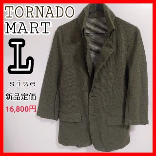 トルネードマート(TORNADO MART)の美品！Zero　by　TORNADOMART　七分袖ジャケット　カーキ(Tシャツ/カットソー(七分/長袖))