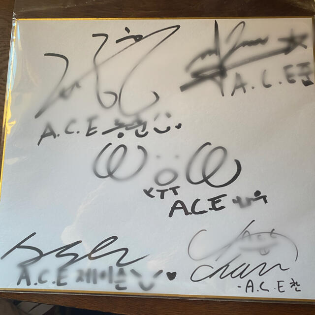 A.C.E 直筆サイン 色紙 エンタメ/ホビーのタレントグッズ(アイドルグッズ)の商品写真