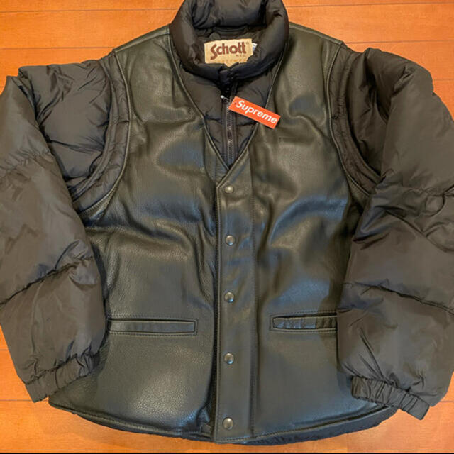 Supreme Down Leather Vest  Jacket schott