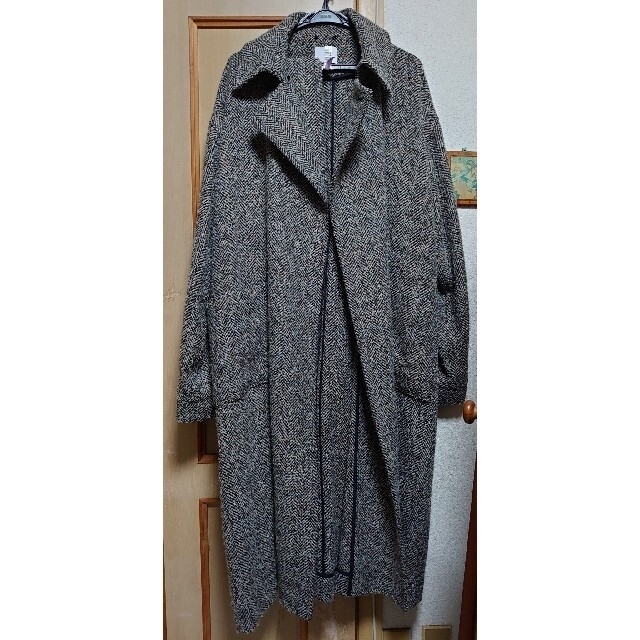 COMOLI(コモリ)のATHA NEP TWEED MAXI COAT／アタ　マキシコート メンズのジャケット/アウター(トレンチコート)の商品写真