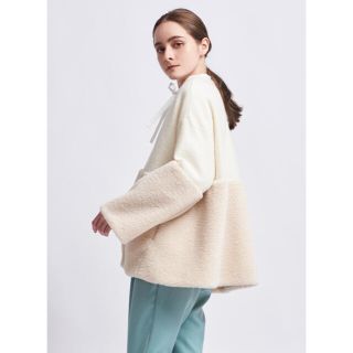 yori 2021AW Vネックファーショートコート