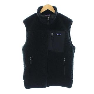 パタゴニア(patagonia)のパタゴニア 19AW ベスト フリース ジップアップ M 黒 ブラック /NM(ベスト)