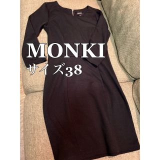 良品☆ MONKI ワンピース ワンピース 黒 ブラック サイズ38