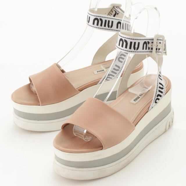 超激得好評 miumiu miumiu厚底サンダル(正規品)の通販 by