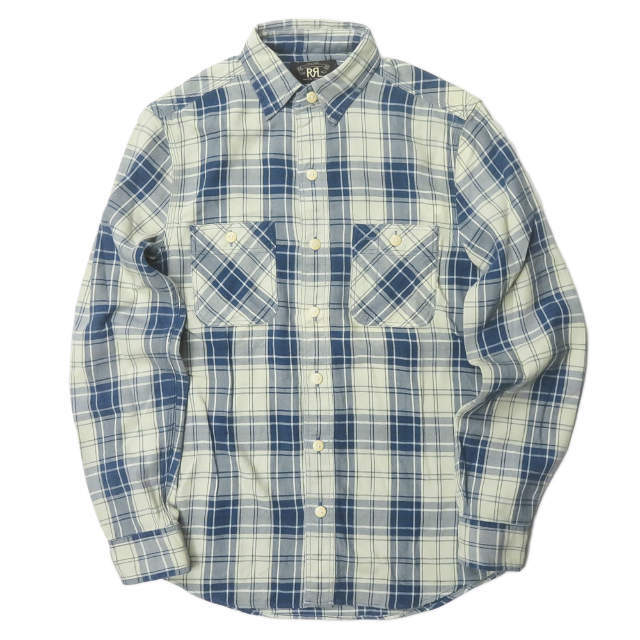 RRL L/S PLAID WORK SHIRTS 長袖シャツ メンズ約415cm身幅