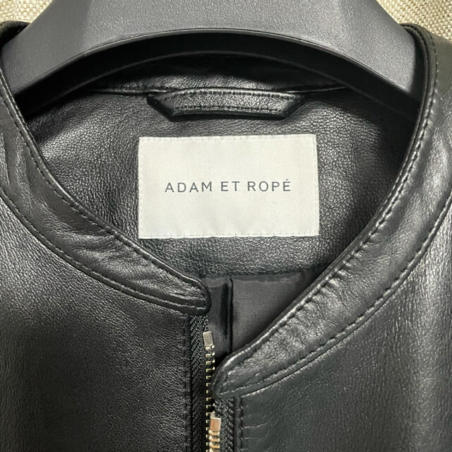 Adam et Rope'(アダムエロぺ)のシングルライダースジャケット　本革　アダムエロペ メンズのジャケット/アウター(レザージャケット)の商品写真