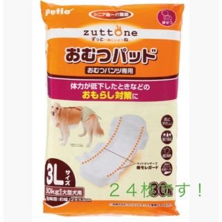 ペティオ ずっとね 老犬介護用 おむつパッドK 3L ２４枚(犬)