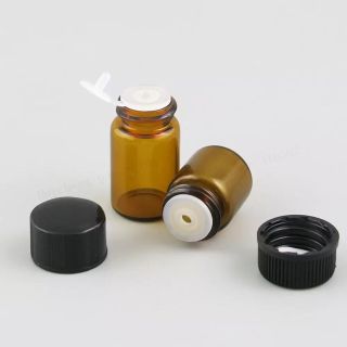 【新品未使用品】遮光瓶　1ml 10本セット　アロマ　ガラス容器　小分け　ボトル(アロマグッズ)