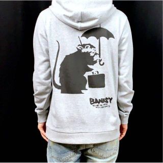 【BANKSY】新品 バンクシー ビッグ バック プリント パーカー(パーカー)