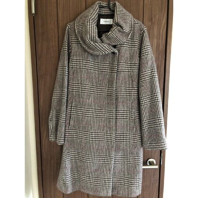PINORE ピノーレ ロングウールコート ブラウン系 サイズ表記 40-
