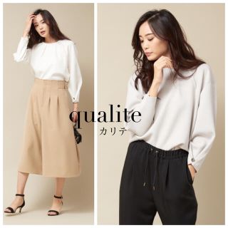 カリテ(qualite)のqualite 2WAYスリーブクルーネックニット(ニット/セーター)