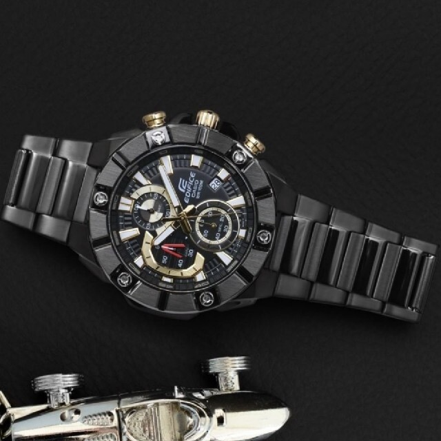 腕時計 アナログ ブラック EDIFICE CASIO エディフィス