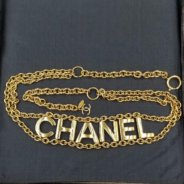 CHANEL(シャネル)のCHANEL 激レア品！ヴィンテージ ロゴチェーンベルト(チョーカー)ネックレス レディースのアクセサリー(ネックレス)の商品写真