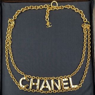 シャネル(CHANEL)のCHANEL 激レア品！ヴィンテージ ロゴチェーンベルト(チョーカー)ネックレス(ネックレス)