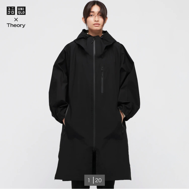 UNIQLO(ユニクロ)のUNIQLO theory ブロックテックコート　Mサイズ レディースのジャケット/アウター(ロングコート)の商品写真