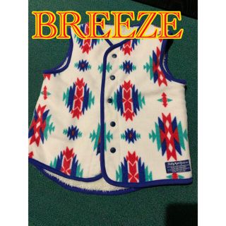 ブリーズ(BREEZE)のお値下げ！BREEZE ボアベスト　オルティガ柄90サイズ(ジャケット/上着)