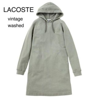 ラコステ(LACOSTE)のラコステ/LACOSTE♡ヴィンテージ・スウェット/ワンピース/パーカー/カーキ(ひざ丈ワンピース)