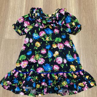 9日迄☆vintage kenzo flower printed dress(ミニワンピース)