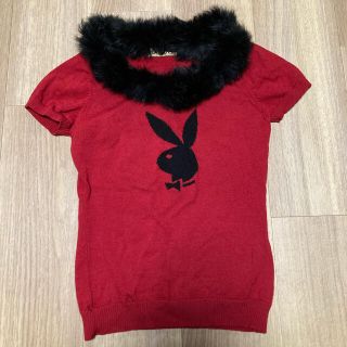 プレイボーイ(PLAYBOY)の週末限定 90s vintage playboy ファー付き　ニット(ニット/セーター)