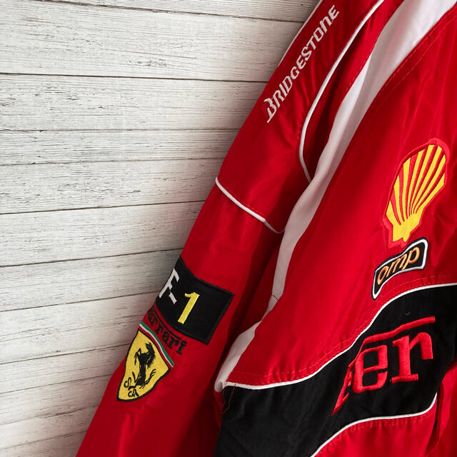 Ferrari - 【超激レア】フェラーリ レーシングジャケット☆刺繍 Ferrari - 【超激レア】フェラーリ レーシングジャケット☆刺繍