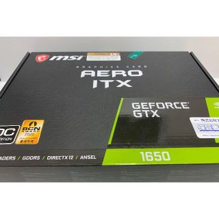 MSI GTX1650 AERO ITX 4GB GDDR5 補助電源なし(PCパーツ)