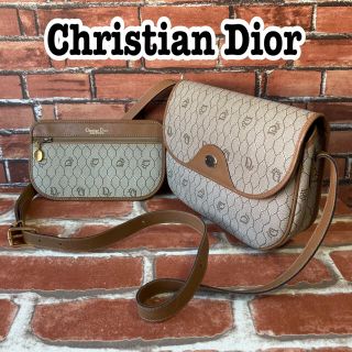 クリスチャンディオール(Christian Dior)の希少 ディオール ハニカム柄 PVC レザー ショルダーバッグ ゴールド金具(ショルダーバッグ)