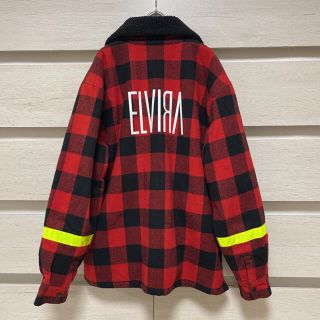 ELVIA - ELVIRA エルビラ ボアジャケット チェックの通販｜ラクマ