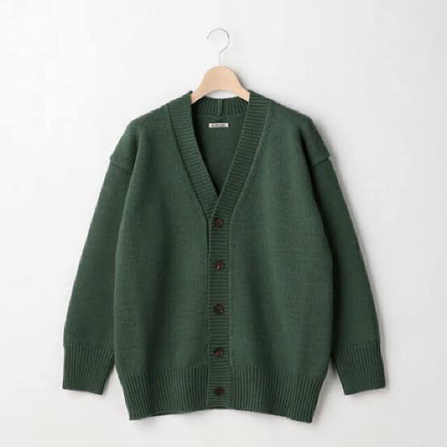 AURALEE Felt Wool Yarn Knit Cardigan 驚きの価格 15190円引き www ...
