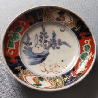 江戸幕末*明治*骨董*時代物!色絵皿*飾り皿として