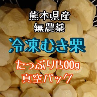 【即購入ＯＫ】熊本県産 冷凍むき栗 1500g☆無農薬(フルーツ)