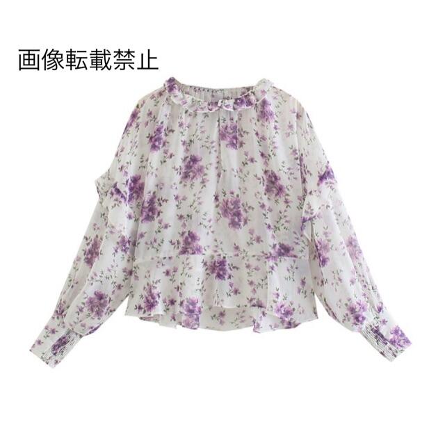 1227 ZARA ザラ 長袖 ブラウス 花柄 フラワー 総柄 S ZARA - 🎃10月新作👻6353◇フラワー 花柄 ブラウスの通販 by