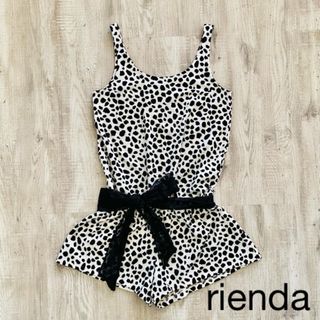 リエンダ(rienda)のrienda　ダルメシアン柄　サロペット　ショートパンツ(サロペット/オーバーオール)