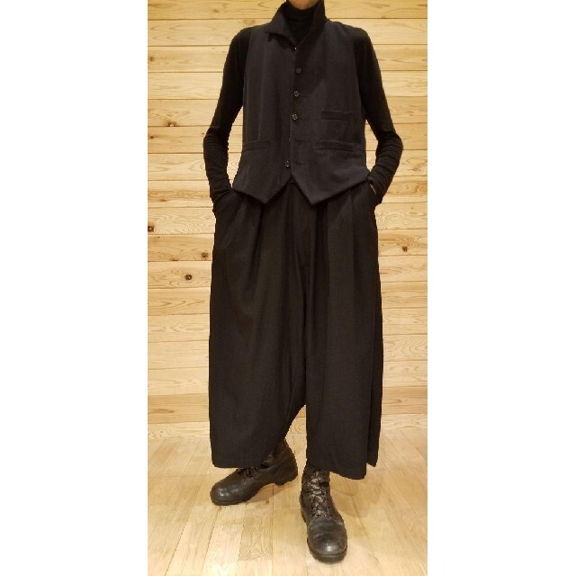 Yohji Yamamoto(ヨウジヤマモト)のyohjiyamamoto　超ワイドウールギャバパンツ　　袴パンツ メンズのパンツ(サルエルパンツ)の商品写真