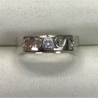 ★大きめの20号★プラチナPt900/ダイヤモンド・デザインリング0.15ct★(リング(指輪))