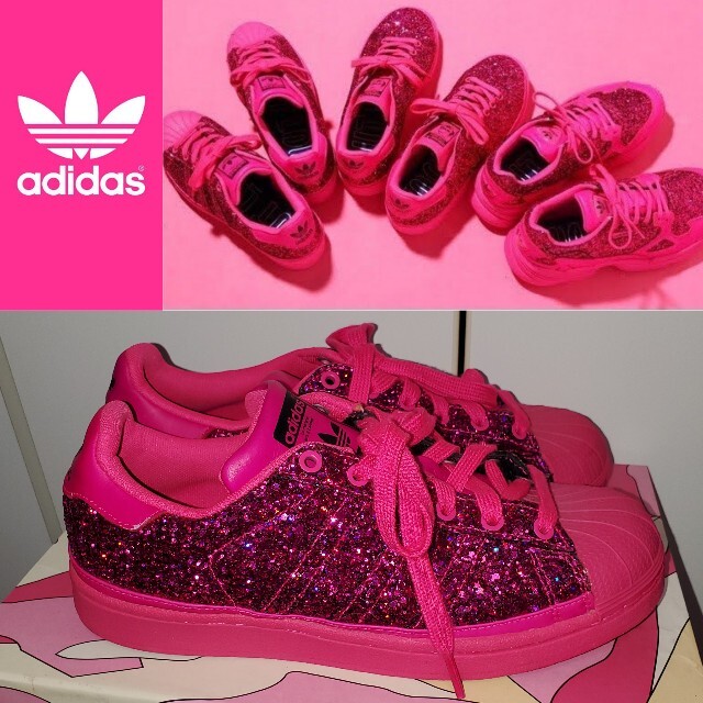 ♡ adidas originals グリッター ラメ キラキラ PINK ♡