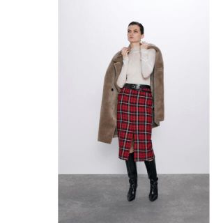 ZARA【正規品】チェック柄ペンシルスカート