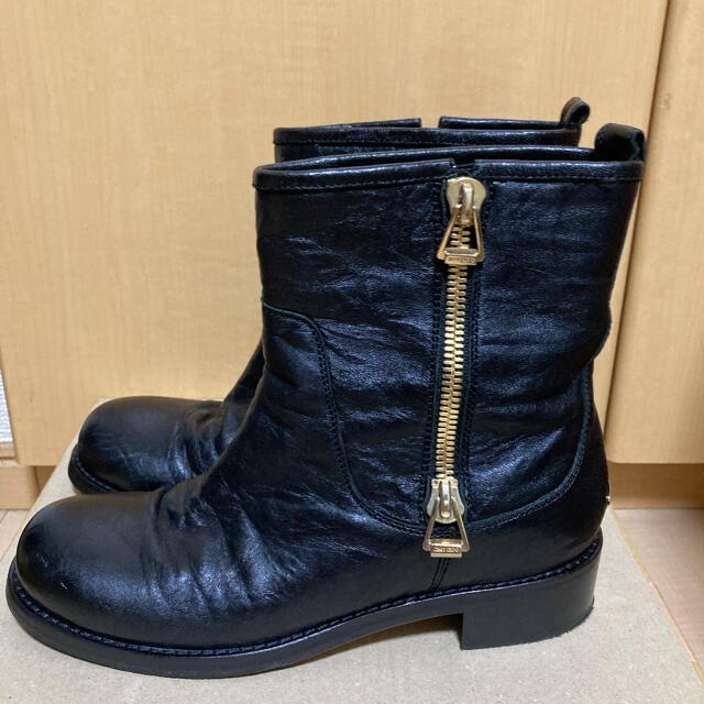 JIMMYCHOOジミーチュウ☆バイカーレザーショートブーツ ブラック iece.ie