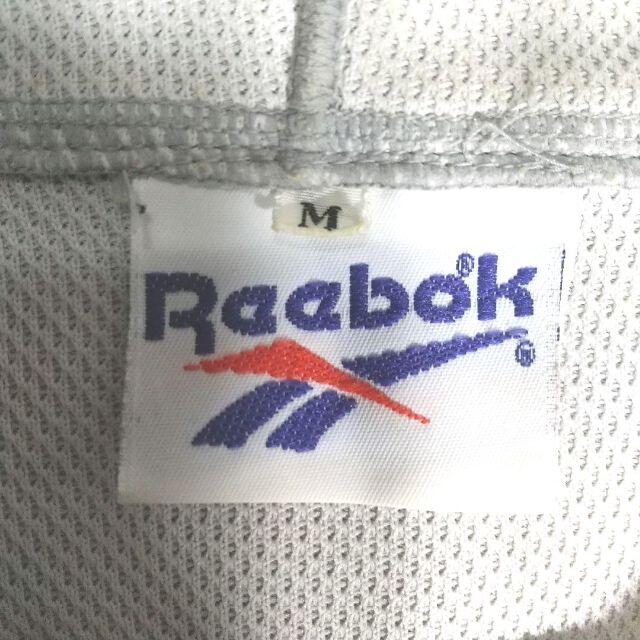 リーボック Reebok パーカー ハーフジップ Mサイズ グレー ビッグロゴ