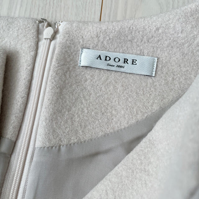 ADORE(アドーア)の美品！ADOOR アドーア　ウール　ワンピース  サイズ36（S） レディースのワンピース(ひざ丈ワンピース)の商品写真