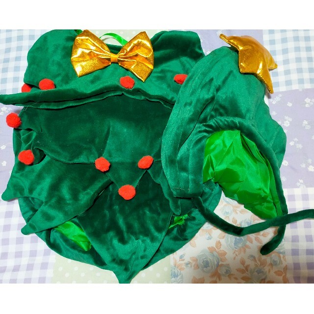 クリスマスツリー　コスプレ　衣装　赤ちゃん　ベビー キッズ/ベビー/マタニティのベビー服(~85cm)(ロンパース)の商品写真