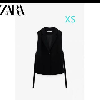 ザラ(ZARA)のZARAスリットベスト   ベストノースリーブスーツチョッキ  XS(ベスト/ジレ)