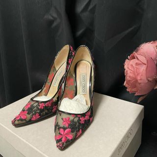 ジミーチュウ(JIMMY CHOO)のジミーチュウ フローラルレース パンプス(化粧下地)