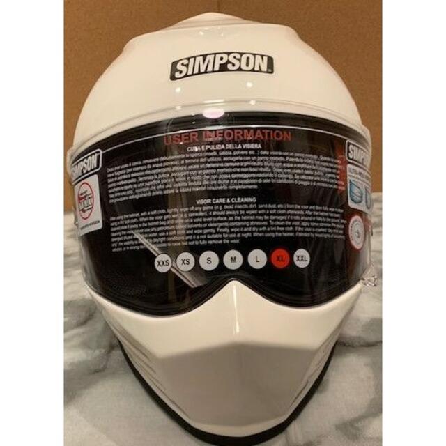 SIMPSON VENOM White XL シンプソン ヴェノム ホワイト 白