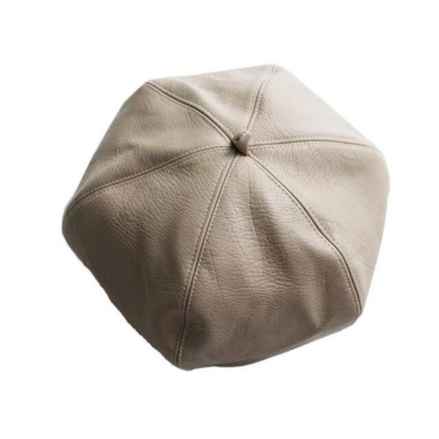 送料無料、新品PUレザ-カボチャベレ-LBE レディースの帽子(ハンチング/ベレー帽)の商品写真