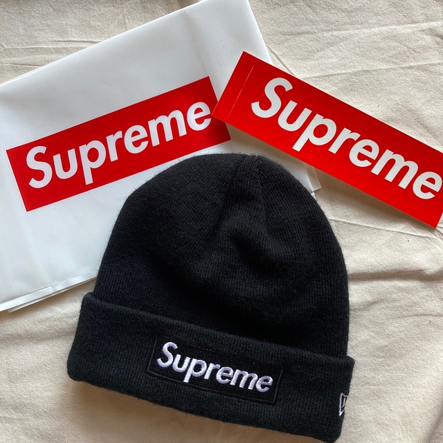 supremesupreme NewEra ボックスロゴ ビーニー キャップ